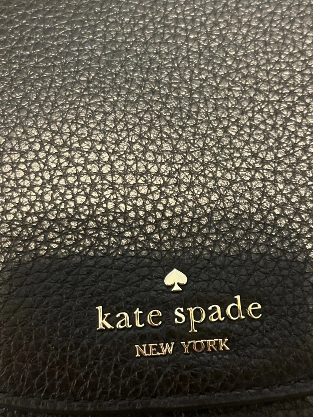 Kate Spade Leila Mini Flap Pebbled leather Black Crossbody Like New Condition